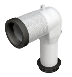 CURVA A L PER COLLEGAMENTO DEI VASI AL PAVIMENTO Diam. 90/110