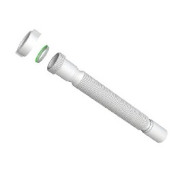 TUBO FLESSIBILE ED ESTENSIBILE C/GHIERA PLASTICA 1"1/2 x D. 40 mm