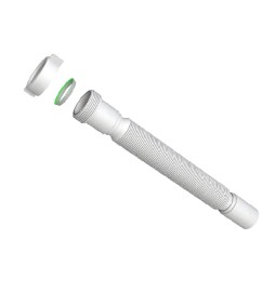 TUBO FLESSIBILE ED ESTENSIBILE C/GHIERA PLASTICA 1"1/2 x D. 40 mm