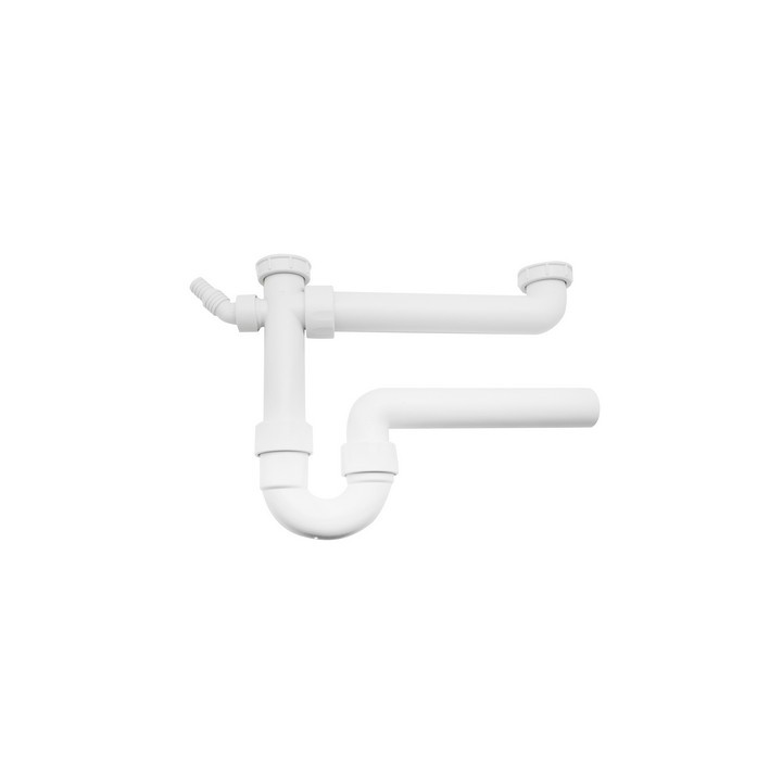 SIFONE PER LAVELLO A DUE BACINELLE 1"1/2 - 1"1/4 - Diam. 40