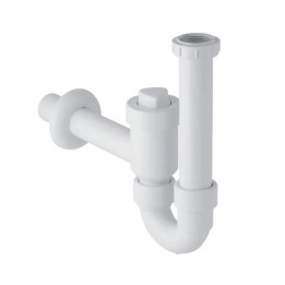 SIFONE PER LAVELLO CON VALVOLA DI RITEGNO 1"1/2 - 1"1/4 - Diam. 40