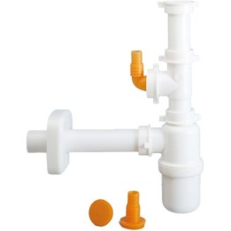SIFONE A BOTTIGLIA PER LAVELLO 1V CON ATTACCO LAVASTOVIGLIE ORIZZ 1"1/2 D.40 1 vasca