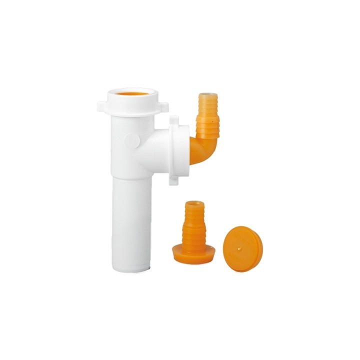 RACCORDO 2 VIE DIAM. 40 CON ATTACCO LAVATRICI E LAVASTOVIGLIE 120MM Diam. 40 x 120mm