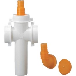RACCORDO 3 VIE DIAM. 40 CON ATTACCO LAVATRICI E LAVASTOVIGLIE 120MM Diam. 40 x 120mm