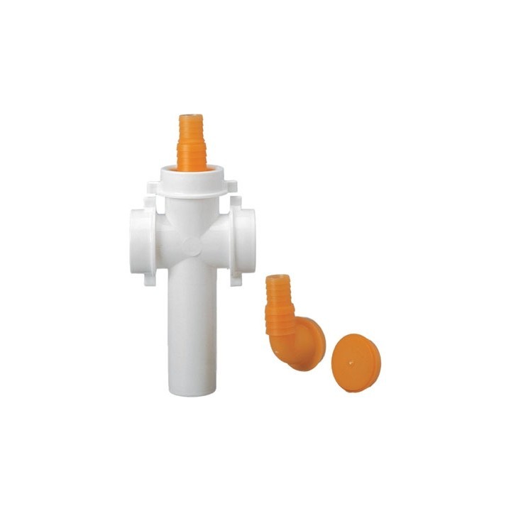 RACCORDO 3 VIE DIAM. 40 CON ATTACCO LAVATRICI E LAVASTOVIGLIE 120MM Diam. 40 x 120mm