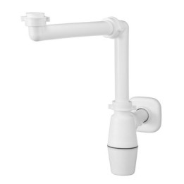 SIFONE SALVASPAZIO A BOTTIGLIA PER LAVABO Bianco