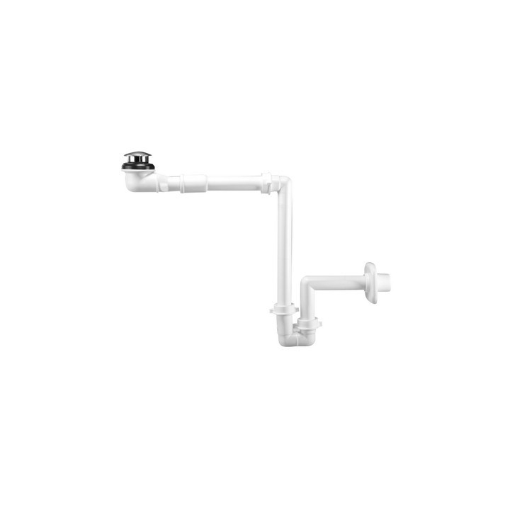 SIFONE SALVASPAZIO PER LAVABO + PILETTA BASSA Bianco