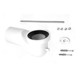 CURVA TECNICA PER WC D.110 + KIT STAFFA Diam. 110