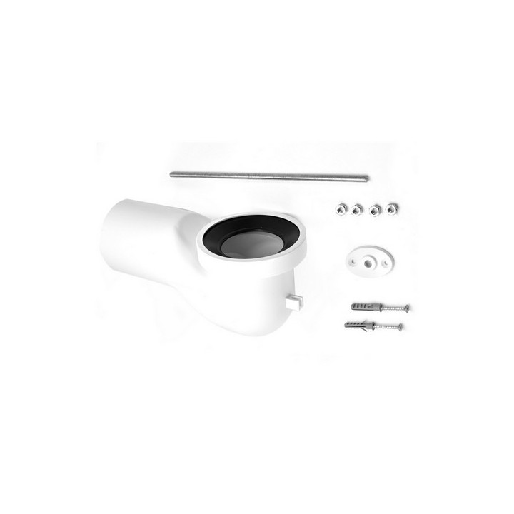 CURVA TECNICA PER WC D.110 + KIT STAFFA Diam. 110