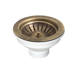 PILETTA 114 MM PER LAVELLO CON FORO 90 MM Copper - Rame anticato