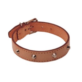 COLLARE P/CANI CUOIO BORCHIATO 40 X 650 MM
