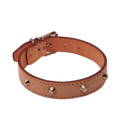 COLLARE P/CANI CUOIO BORCHIATO 40 X 650 MM