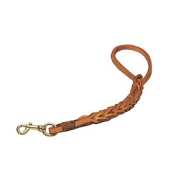 GUINZAGLIO P/CANI CUOIO TRIPLA TRECCIA 50 CM