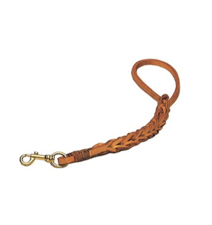 GUINZAGLIO P/CANI CUOIO TRIPLA TRECCIA 50 CM
