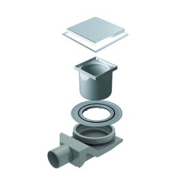 CANALINA SCARICO DOCCIA QUADRATA STANDARD 10x10