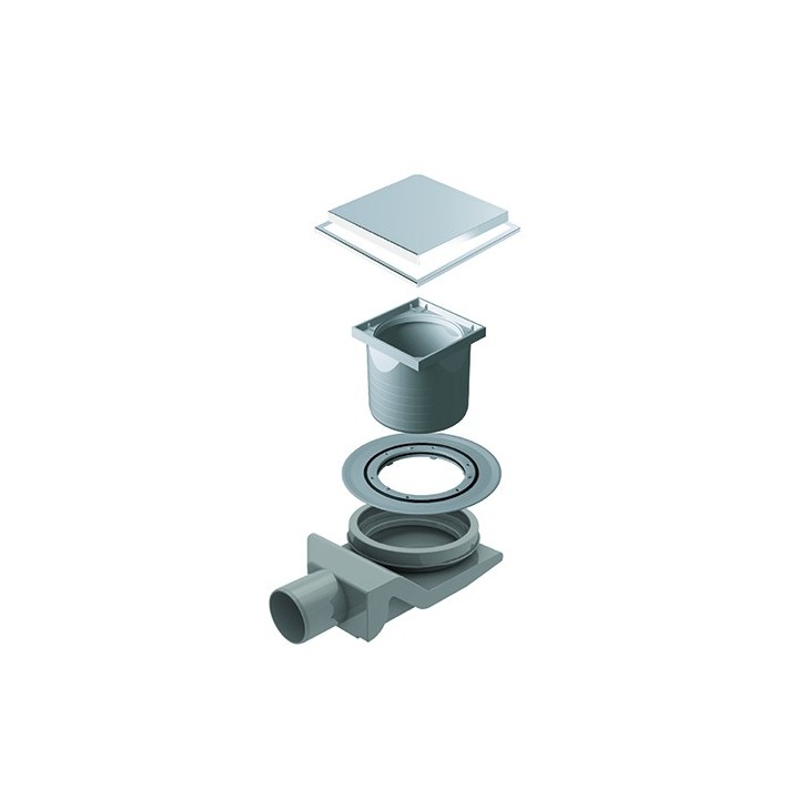 CANALINA SCARICO DOCCIA QUADRATA STANDARD 10x10