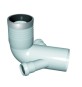 CURVA WC PROLUNGATA 2 ATTACCHI CON GUARNIZIONE E TAPPO D. 110-116-40