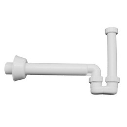 SIFONE PER SCARICO BIDET IN PP BIANCO In. 1"1/4 - Out. 40