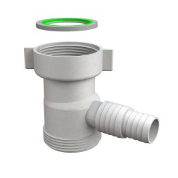 ATTACCO LAVATRICE SOTTOPILETTA CON DEFLETTORE ANTIRIFLUSSO 1" 1/2