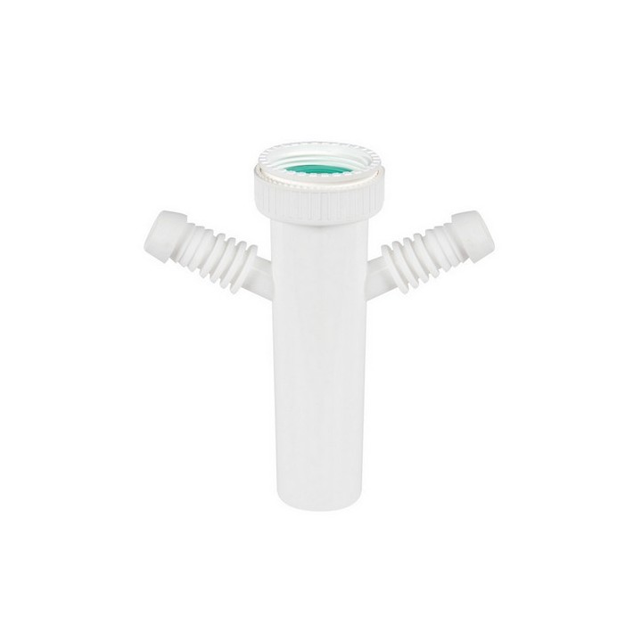 CANOTTO CON 2 ATTACCHI PER LAVATRICE LAVASTOVIGLIE 1"1/2 1"1/4-1"1/2