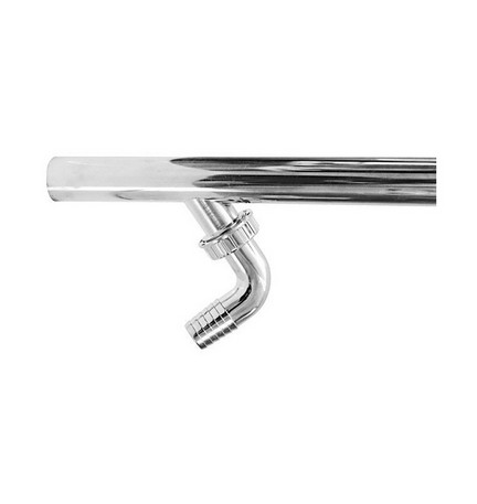 CANOTTO CROMATO PER SCARICO LAVATRICE Diam.26 x 300 mm