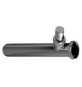 CANOTTO FLANGIATO CROMATO CON ATTACCO LAVATRICE 1" 1/4 x 32 mm