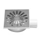 CHIUSINO SIFONATO IN ABS CON GRIGLIA CROMATA mm. 150 x 150