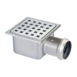 PILETTA IN ACCIAIO INOX 150x150 H. 62 mm