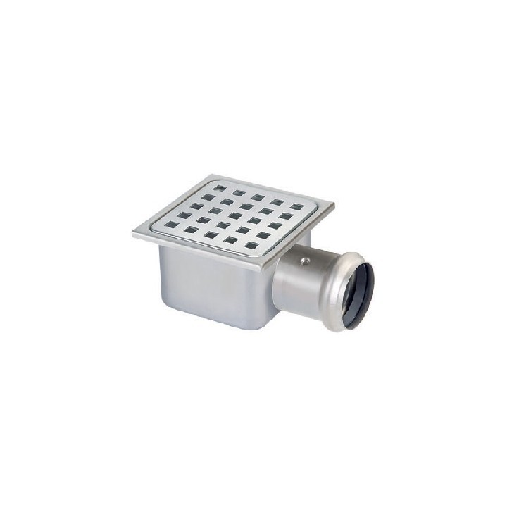 PILETTA IN ACCIAIO INOX 150x150 H. 62 mm