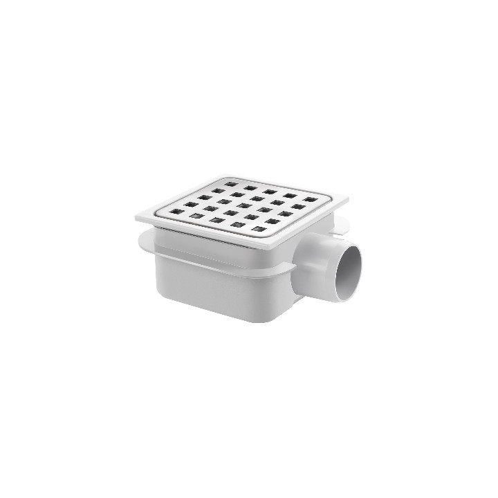 PILETTA IN ABS CON GRIGLIA IN ACCIAIO INOX 105 x 105 x H. 62/81