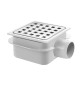 PILETTA IN ABS CON GRIGLIA IN ACCIAIO INOX 105 x 105 x H. 62/81