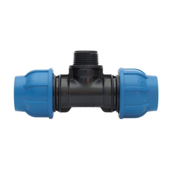 RACCORDO POLIPROP TEE MAS D 16 X 1/2 X 16MM*