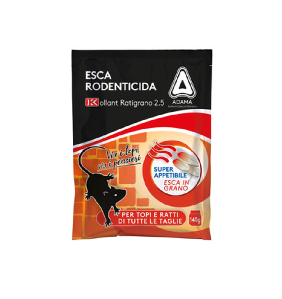 ESCA TOPICIDA IN GRANO RATIGRANO 2.5 140G ROSSO