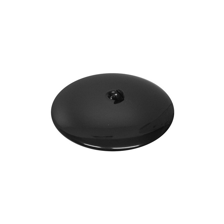 PIASTRA IN OTTONE PESANTE BOMBATA Diam. 150 mm Nero opaco