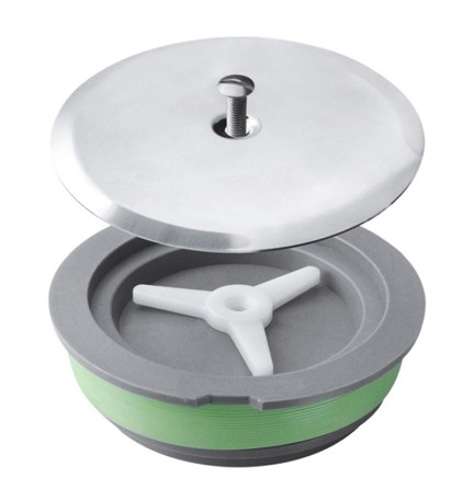 TAPPO AD ESPANSIONE PER SIFONI A PAVIMENTO PIATTELLO 125 MM Diam. 90 - Piattello 125mm