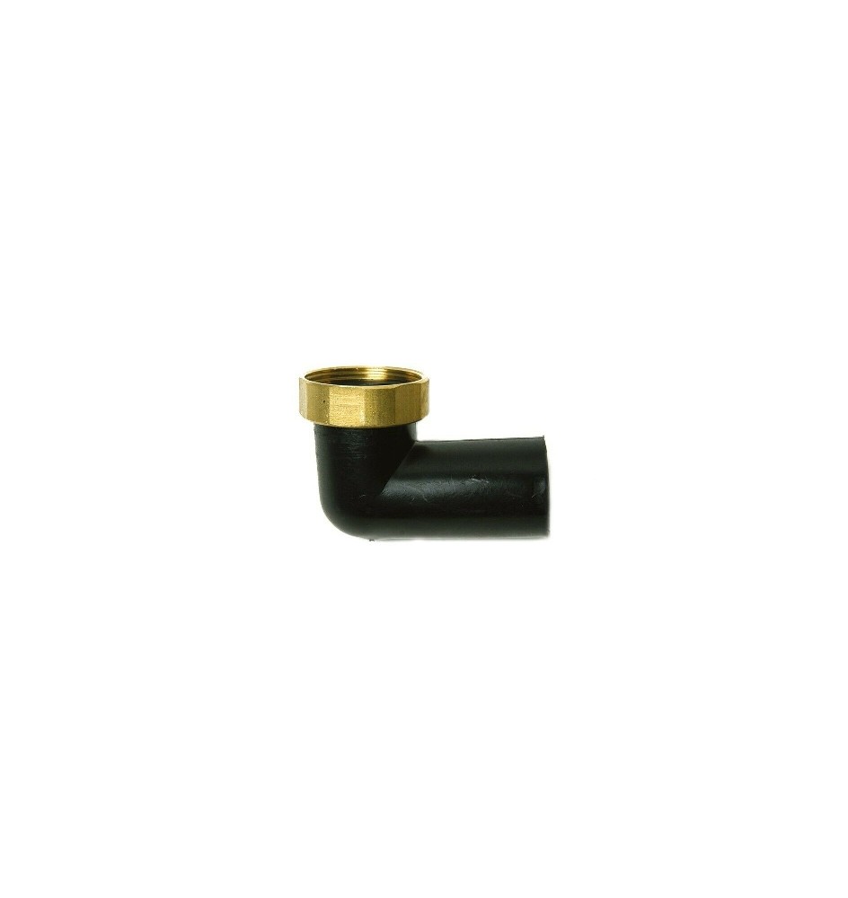RACCORDO CURVO BASSO CON DADO GIREVOLE IN OTTONE 1"1/4 x Diam. 40