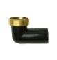 RACCORDO CURVO BASSO CON DADO GIREVOLE IN OTTONE 1"1/4 x Diam. 40
