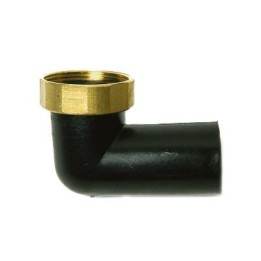 RACCORDO CURVO BASSO CON DADO GIREVOLE IN OTTONE 1"1/2 x Diam. 40