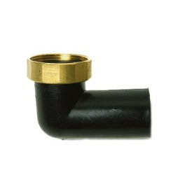 RACCORDO CURVO BASSO CON DADO GIREVOLE IN OTTONE 1"1/2 x Diam. 40