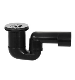 PILETTA DOCCIA CON SIFONE SNODATO PEHD Griglia ottone D. 80