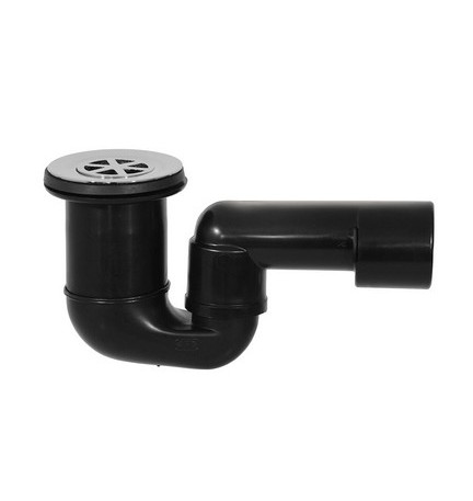 PILETTA DOCCIA CON SIFONE SNODATO PEHD Griglia ottone D. 80