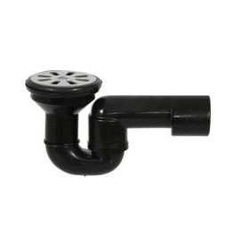PILETTA DOCCIA GRIGLIA PIANA CON SIFONE SNODATO PEHD Griglia Inox D. 80