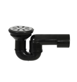 PILETTA DOCCIA GRIGLIA PIANA CON SIFONE SNODATO PEHD Griglia Inox D. 80