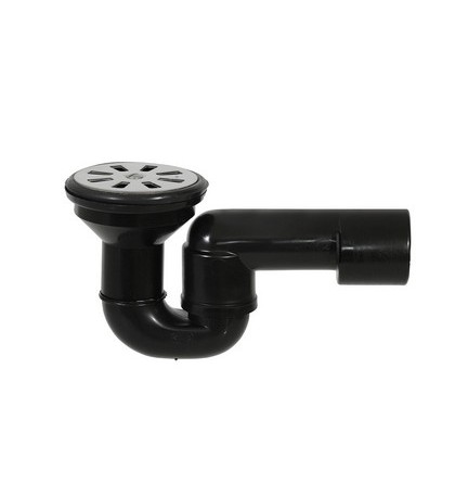 PILETTA DOCCIA GRIGLIA PIANA CON SIFONE SNODATO PEHD Griglia Inox D. 80