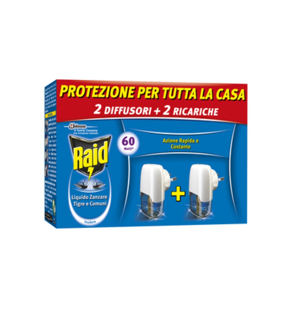 ANTIZANZARE RAID ELETTROEM E LIQUIDO 30 NOTTI 2+2