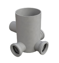 POZZETTO A PAVIMENTO CON BICCHIERE 4 VIE MODELLO BASSO Diam. 50