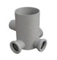 POZZETTO A PAVIMENTO CON BICCHIERE 4 VIE MODELLO BASSO Diam. 50