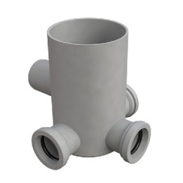 POZZETTO A PAVIMENTO CON BICCHIERE 4 VIE MODELLO BASSO Diam. 40