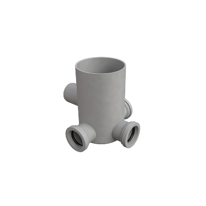 POZZETTO A PAVIMENTO CON BICCHIERE 4 VIE MODELLO BASSO Diam. 40