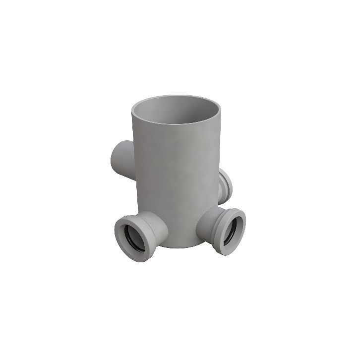 POZZETTO A PAVIMENTO CON BICCHIERE 4 VIE MODELLO ALTO Diam. 50